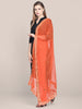 Orange Chiffon Dupatta with Mirror Work. freeshipping - Dupatta Bazaar