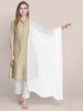 Dupatta Bazaar Woman's Off White Chiffon Dupatta . freeshipping - Dupatta Bazaar