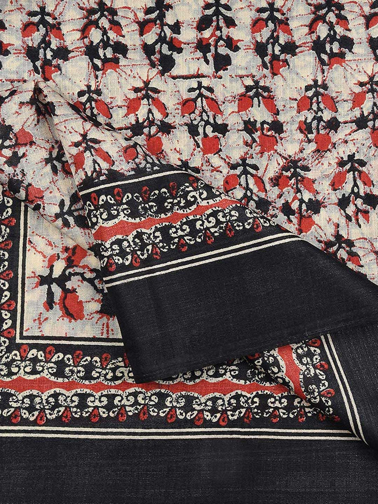Red Printed Silk Dupatta main image 0