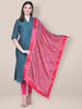 Lehariya Pink Crepe Silk Dupatta. freeshipping - Dupatta Bazaar