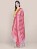 Red Cotton Ikat Dupatta freeshipping - Dupatta Bazaar