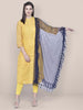 Navy Blue Net Dupatta with Ruffles freeshipping - Dupatta Bazaar