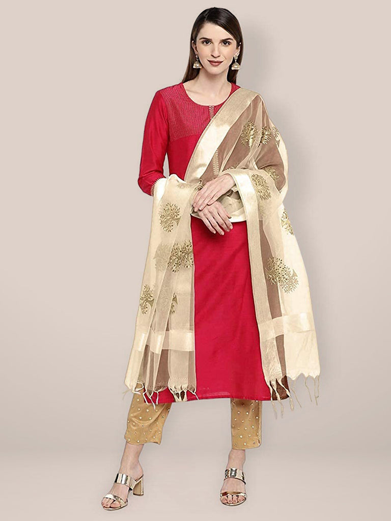 Organza Dupatta Off White. freeshipping - Dupatta Bazaar