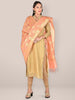 Peach Banarasi Silk Dupatta. freeshipping - Dupatta Bazaar