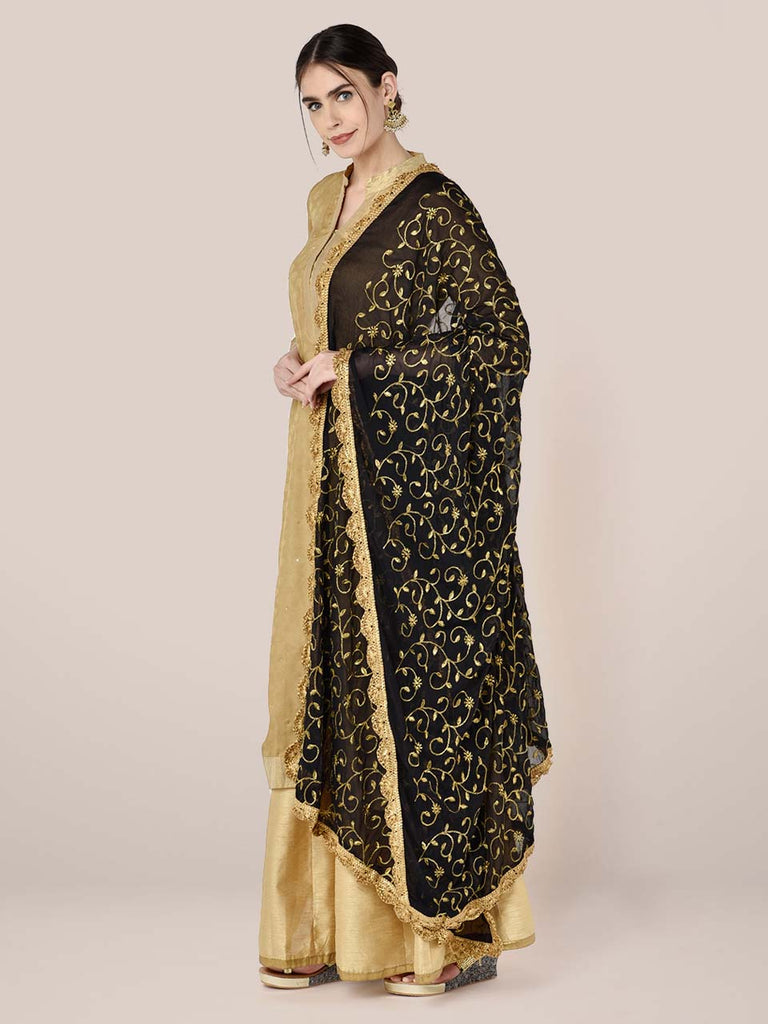 Black Dupatta, Black & Gold Dupatta, Scalloped Dupatta, Dupatta for women, chunni, chiffon dupatta, embroidered dupatta, party wear dupatta, Fancy dupatta for women Dupatta Bazaar Black Dupatta, Black & Gold Dupatta, Scalloped Dupatta, Dupatta for women, chunni, chiffon dupatta, embroidered dupatta, party wear dupatta, Fancy dupatta for women Dupatta Bazaar