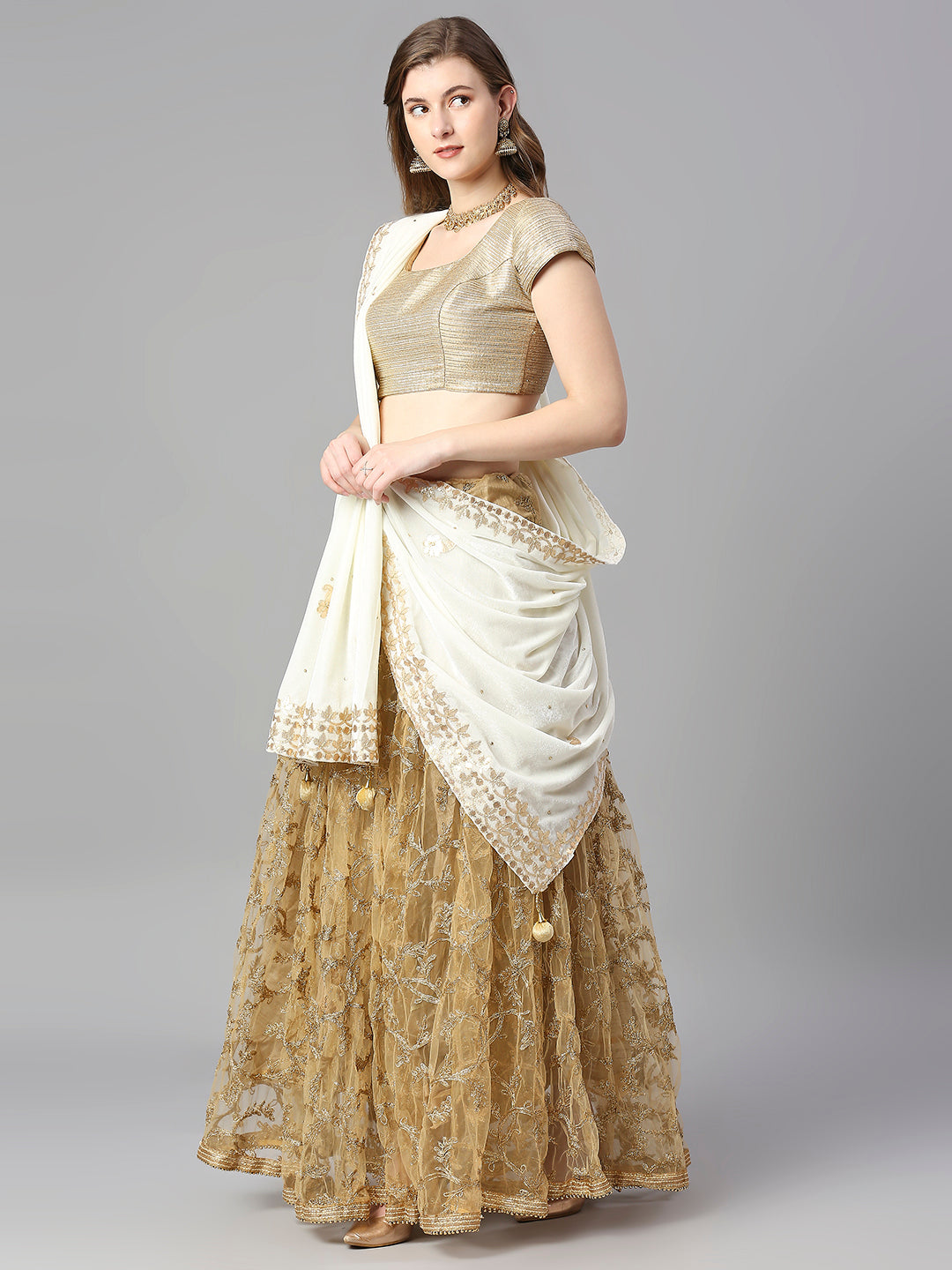 Magenta Gotta Patti Velvet Dupatta main image 1