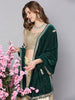 Gotta Patti Work Rama Green Velvet Dupatta