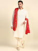 Men's Red Bandhini Dupatta for Kurta/Sherwani/Achkan