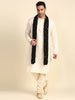Men's Black Mirror Work Dupatta for Kurta/Sherwani/Achkan