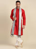 Men's Silver Banarasi Silk Dupatta for Kurta/Sherwani/Achkan