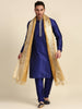 Men's Gold Tissue Silk Dupatta for Kurta/Sherwani/Achkan