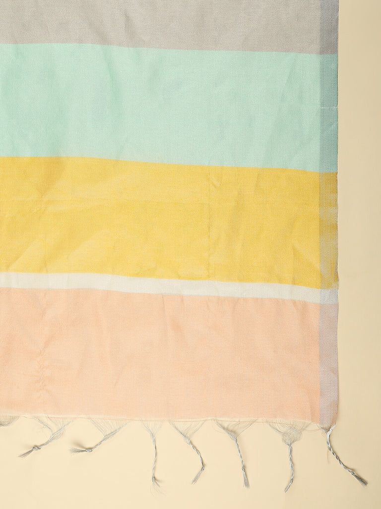Multicoloured Digital Printed Silk Blend Dupatta main image 1