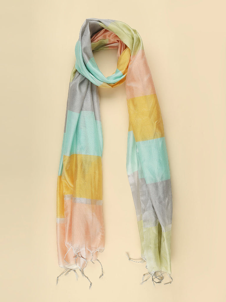 Multicoloured Digital Printed Silk Blend Dupatta