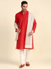 Men's Off White Mirror Work Net Dupatta for Kurta/Sherwani/Achkan