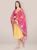Pink Shaded Banarasi Silk Dupatta freeshipping - Dupatta Bazaar