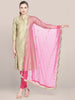 Embellished Pink Net Dupatta with Scallops. freeshipping - Dupatta Bazaar