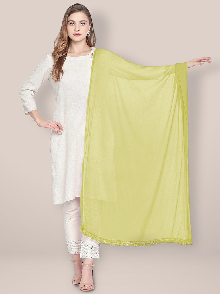 Dupatta Bazaar Woman's Pastel Green Chiffon Dupatta freeshipping - Dupatta Bazaar