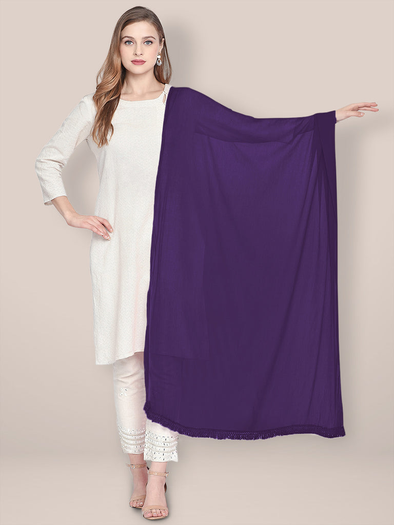 Violet Plain Chiffon Dupatta. freeshipping - Dupatta Bazaar