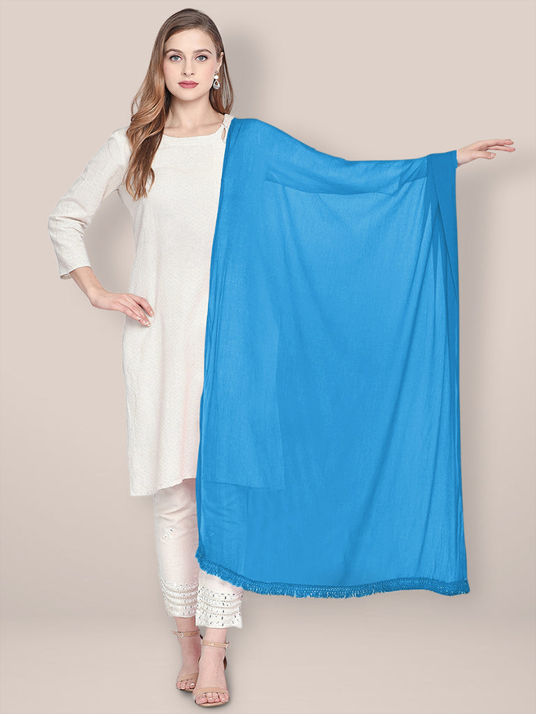 Turquoise Blue Chiffon Dupatta. freeshipping - Dupatta Bazaar