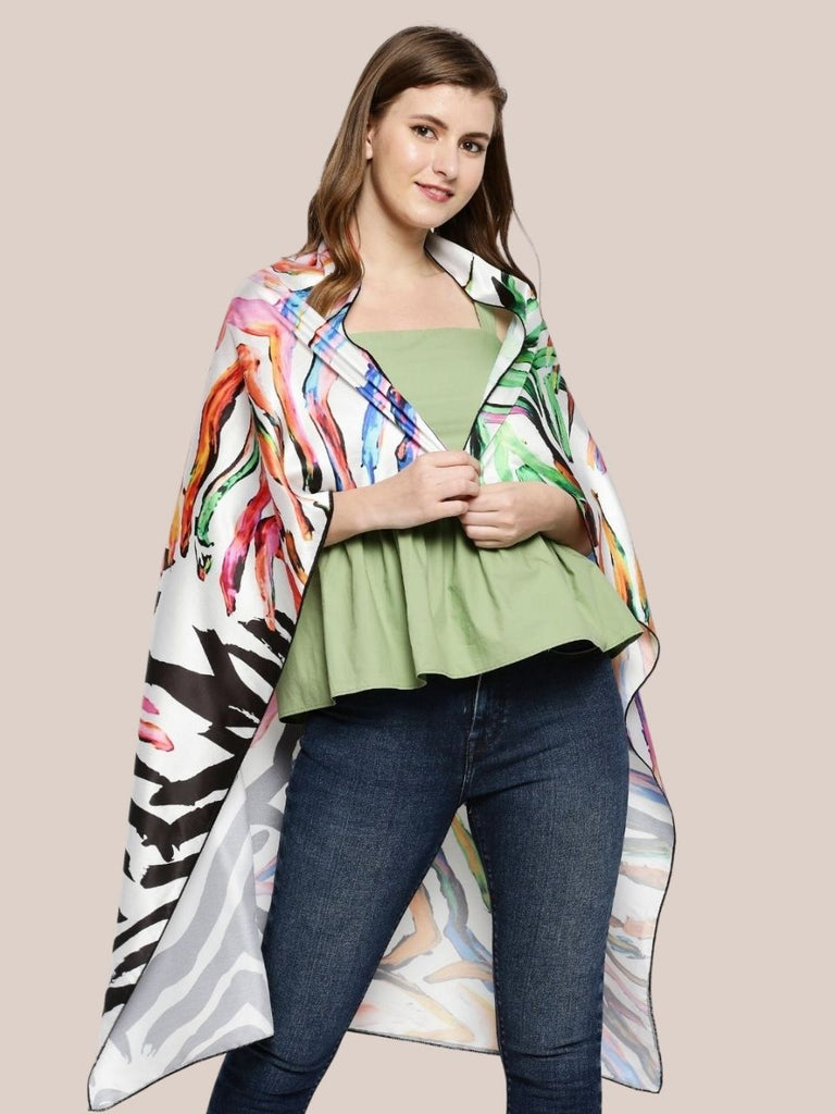 Printed Square Satin Scarf – Dupatta Bazaar