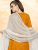 White Pure Kota Doria Dupatta with Gold Print