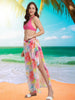 Multicoloured Georgette Wrap Around Skirt Sarong