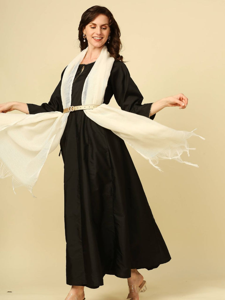 Off-White Printed Cotton Dupatta 3 main image 0