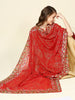 Red Georgette Dupatta with Heavy Embroidery & Sequins Work