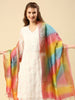 Multicoloured Checked Banarasi Silk Dupatta
