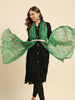 Multi Printed Green Bandhini Chiffon Dupatta