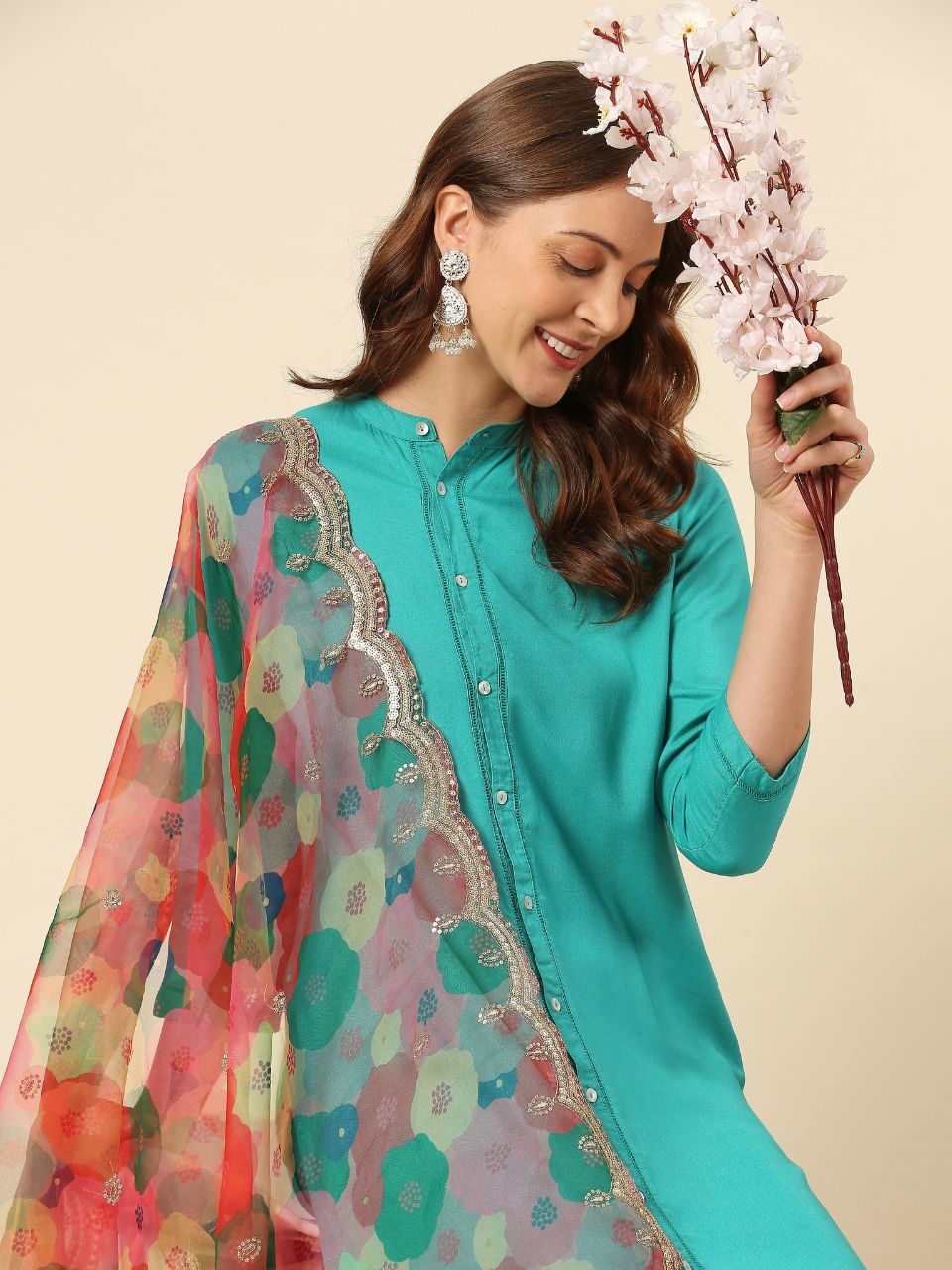 Mulmul Organza Printed Vanera Dupatta