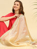 Cream Checked Banarasi Silk Dupatta