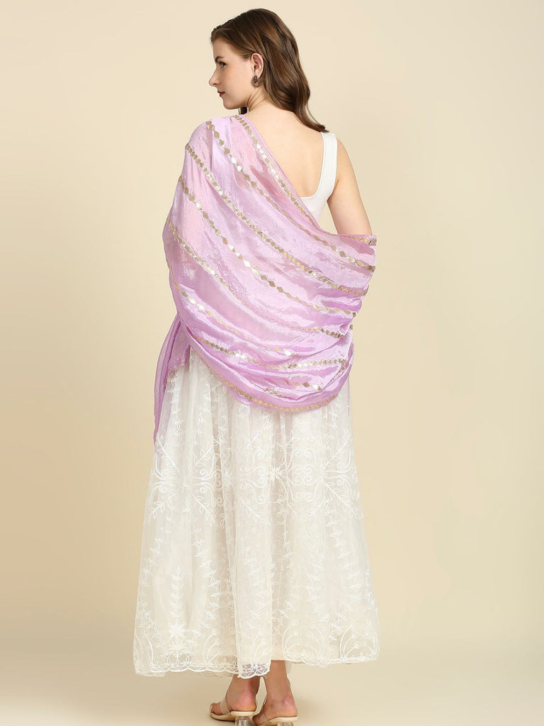 Maroon Gotta Patti Silk Dupatta