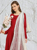 Embroidered Silver Net Dupatta