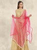 Embellished Pink Net Dupatta