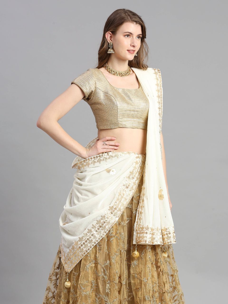 Red Gotta Patti Velvet Dupatta
