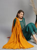 Mustard Crushed Silk Dupatta