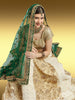 Embroidered Green Bridal & Wedding Wear Net Dupatta