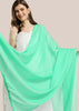 Sea Green Solid Pure Cotton Dupatta