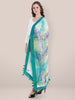 Green Georgette Printed Dupatta. freeshipping - Dupatta Bazaar