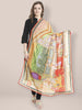 Multicoloured Digital Printed Cotton Satin Dupatta freeshipping - Dupatta Bazaar
