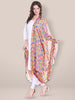 Multicoloured Printed Chiffon Dupatta freeshipping - Dupatta Bazaar