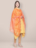 Orange and Gold Blended Silk Dupatta. freeshipping - Dupatta Bazaar