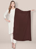 Dupatta Bazaar Woman's Coffee Brown Chiffon Dupatta freeshipping - Dupatta Bazaar