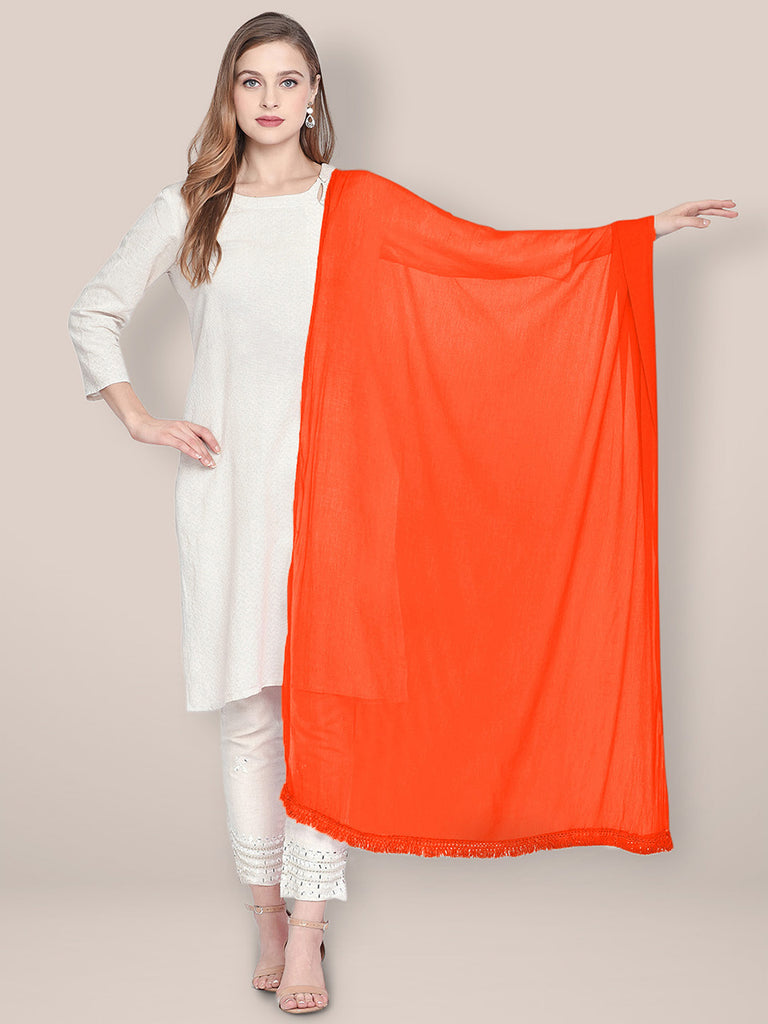 Orange Chiffon Dupatta freeshipping - Dupatta Bazaar