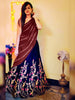 Maroon Chiffon Dupatta with Gotta Patti Work. freeshipping - Dupatta Bazaar